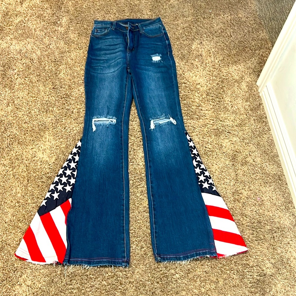 Trails American made Jean patriotic bellbottoms